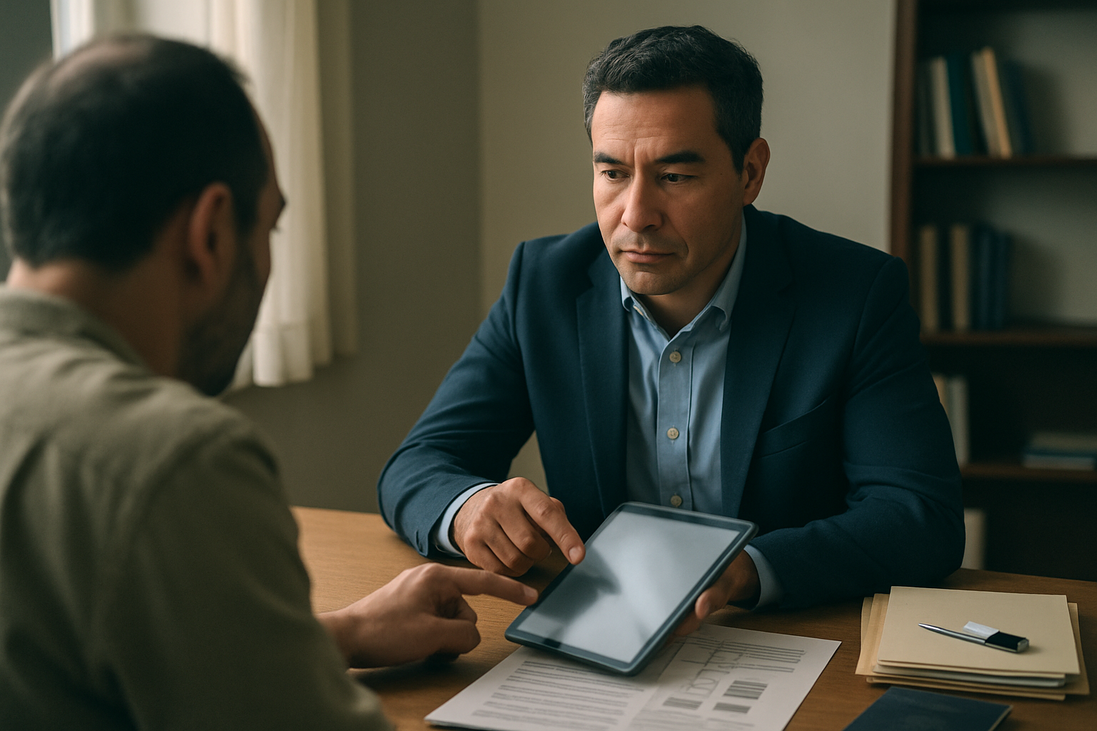 Attorney and client coordinating case information securely: ai-powered legal research for immigration evidence gathering