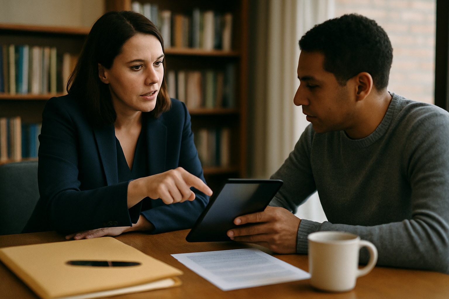Attorney and client coordinating case information securely: best client portal for immigration attorneys small firm