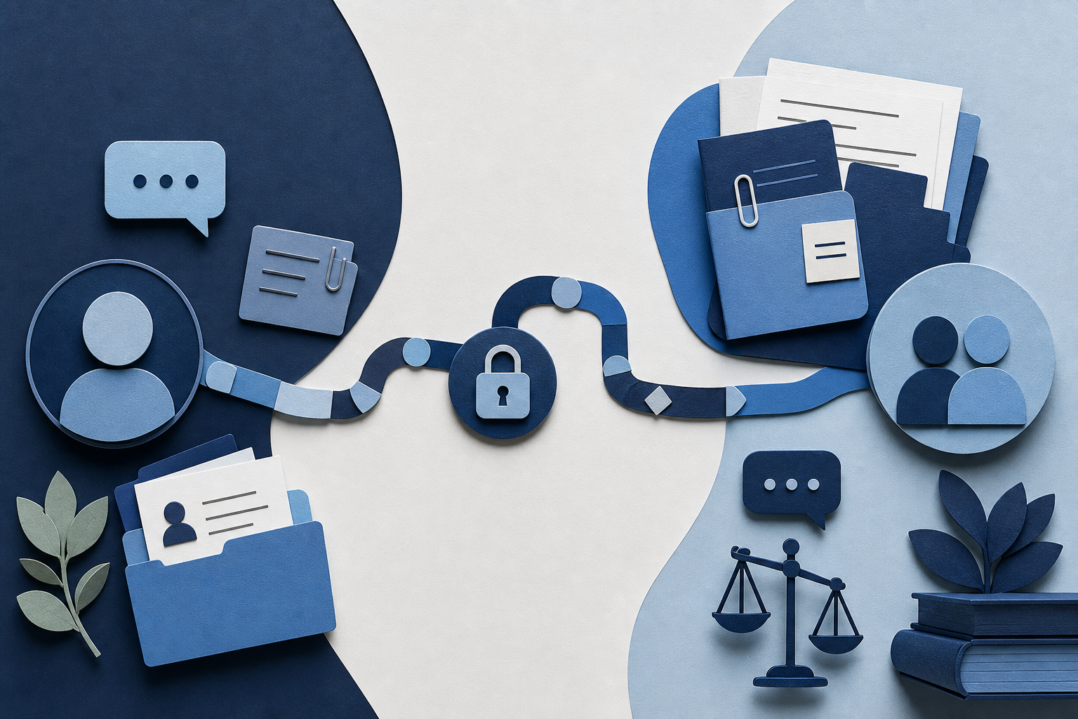 Conceptual client portal journey for an immigration law firm: customizable immigration workflows with role-based routing
