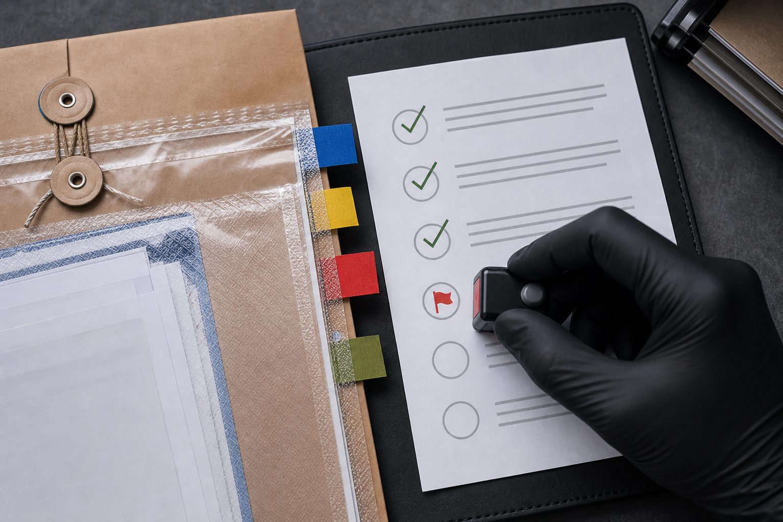 Close detail of secure compliance records: immigration practice management software with contract review ai