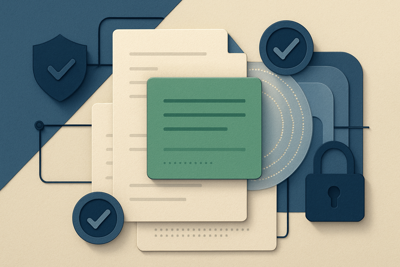 Conceptual illustration of immigration compliance controls: legal ai for preparing green card petitions